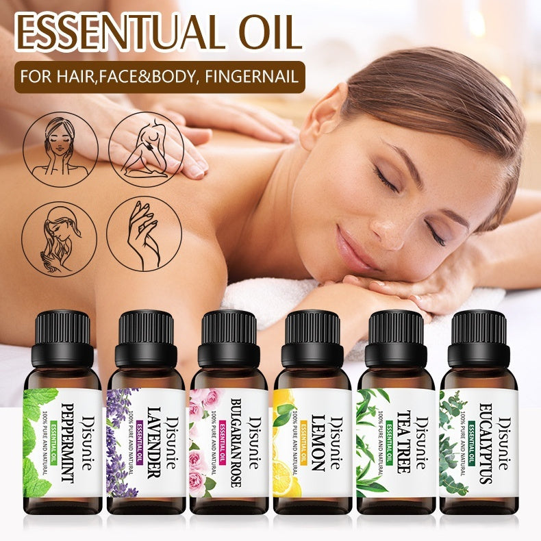 Essential oils for hair, face, and body massage, featuring fragrance massage oil collection.