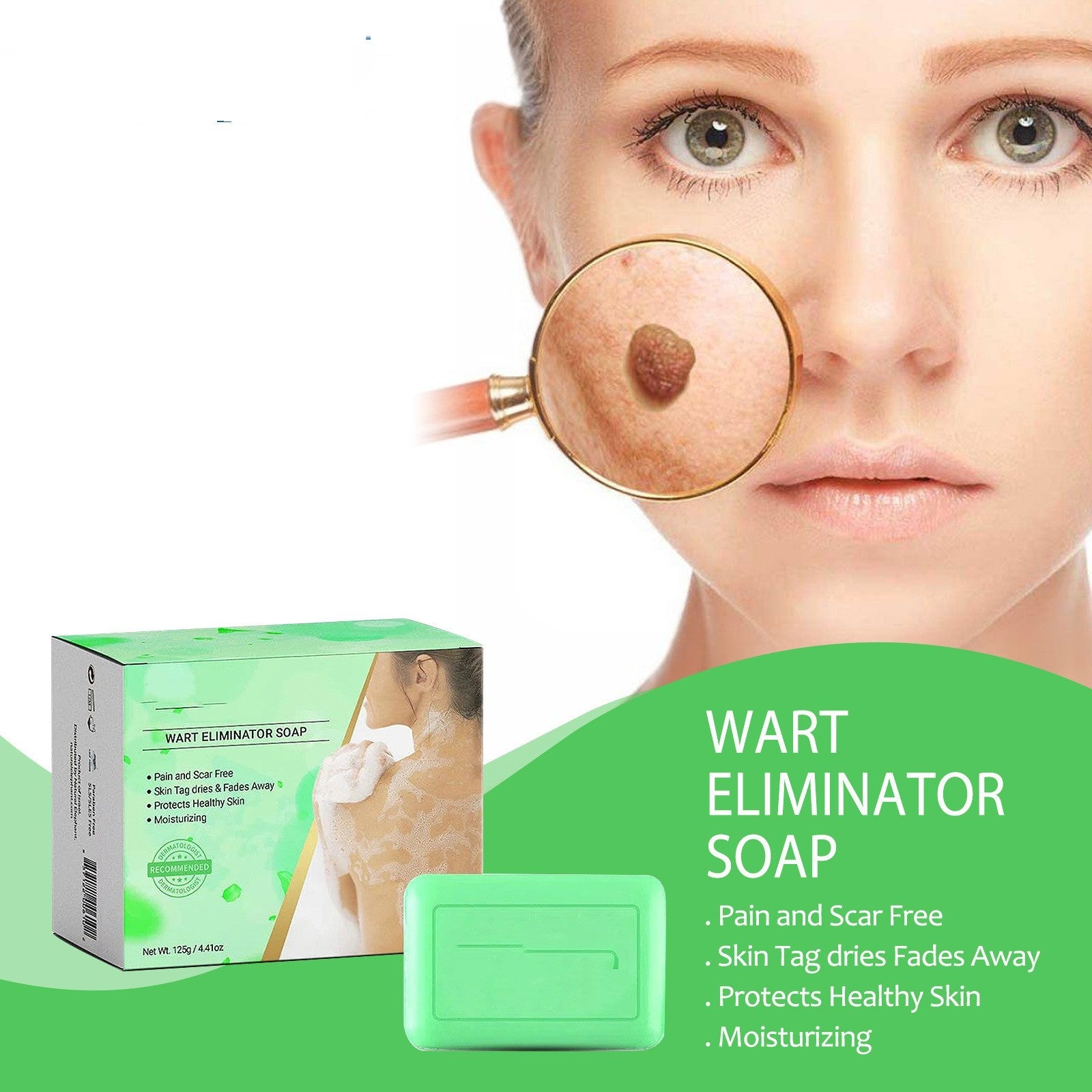 Facial Neck Body Skin Cleaning Care Wart Soap