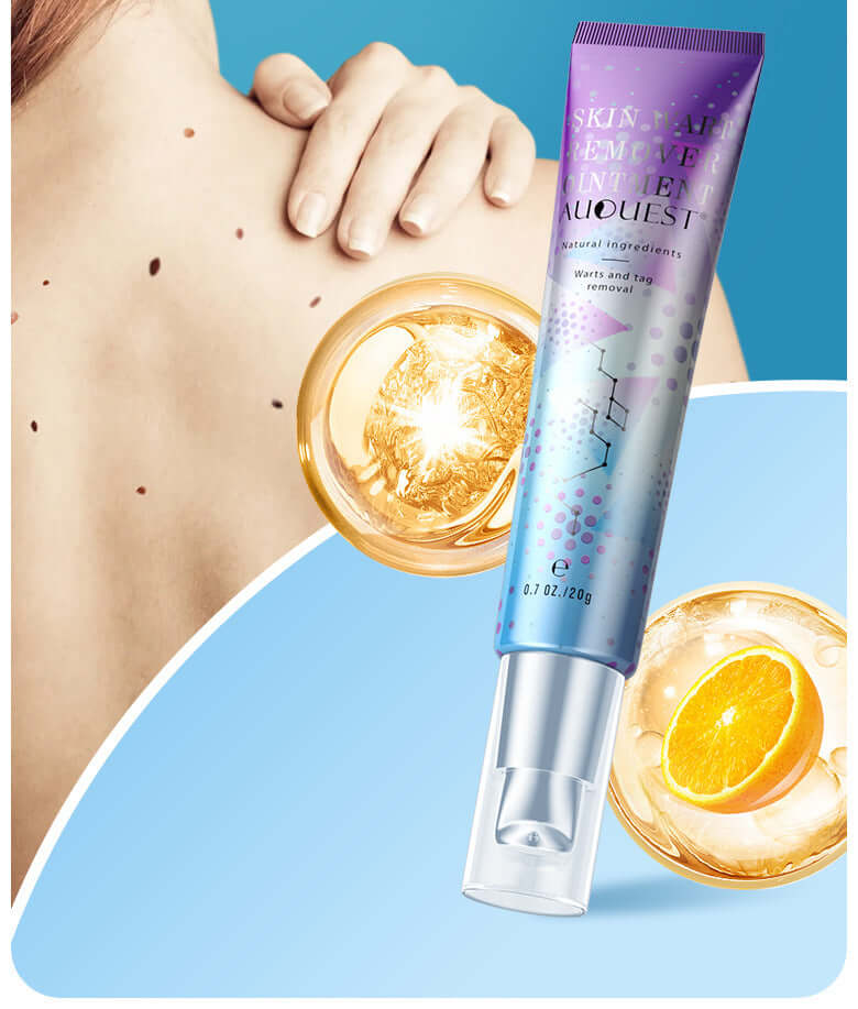 Moisturizing cream tube on skin background, designed for hydration and brightening with natural ingredients.