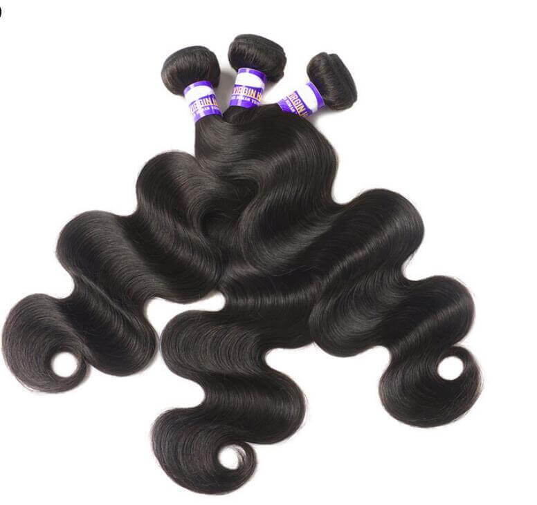 Body wave Brazilian hair curtain made from real human hair, 8-30 inches, 1B natural color, smooth and tangle-free.