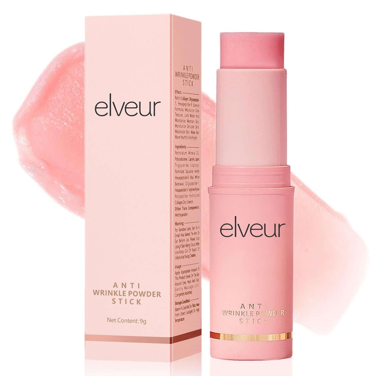Collagen Moisturizer Stick by Elveur, hydrating 9g facial moisturizer with an anti-wrinkle formula for smoother skin.