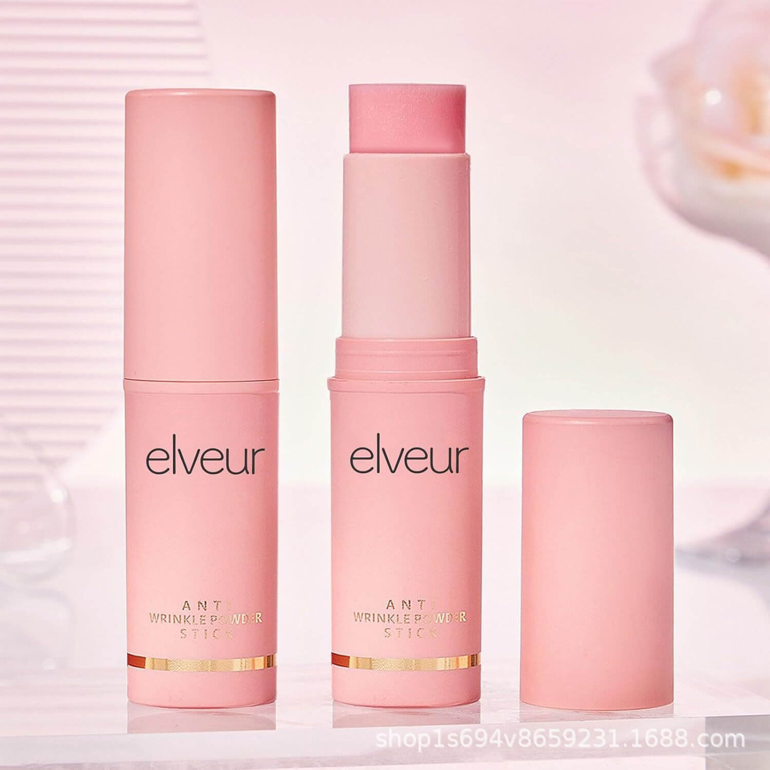 Elveur Anti-Wrinkle Moisturizer Stick in pink packaging, providing moisturizing and anti-aging benefits for the skin.