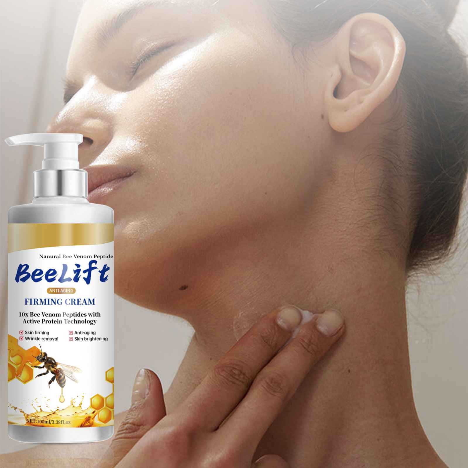 Firming Moisturizer Body Hydrating Lifting cream with bee peptides, hyaluronic acid for hydration and skin rejuvenation.