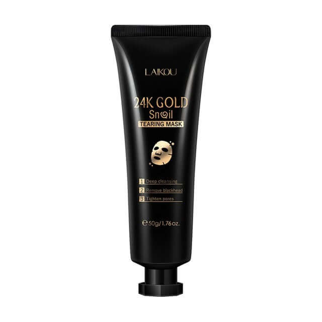 Gold Foil Snail Tear-Off Mask hydrating, 50g, deep cleansing, removes blackheads, tightens pores, beauty tool