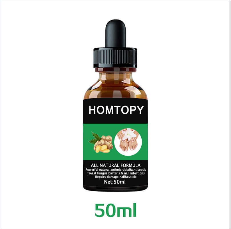 50ml HOMTOPY All Natural Nail Fungus Treatment Serum for effective nail care and infection prevention.