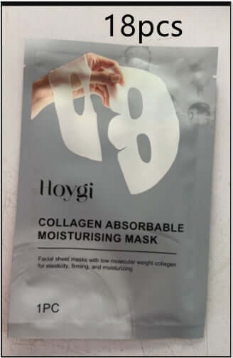 Hoygi collagen absorbable moisturizing mask packaging, 18 pieces for elasticity and firming.