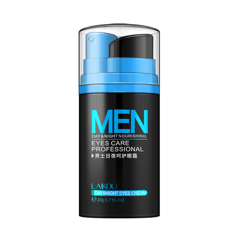 Lycra Men's Eye Cream designed to minimize dark circles, eye bags, and boost moisture for all skin types.