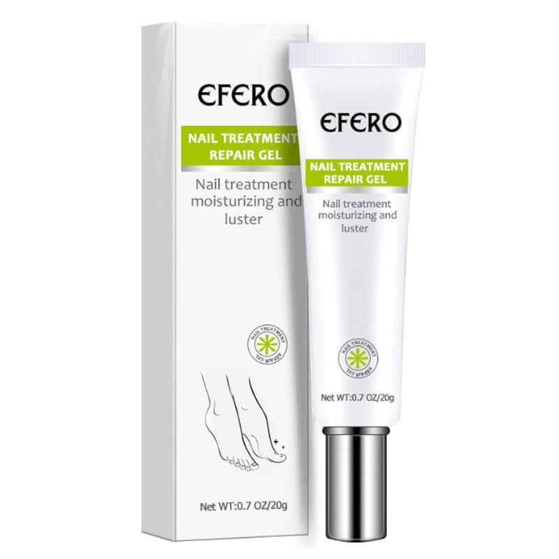 Efero nail treatment repair gel for nail fungus removal and foot care, featuring moisturizing and luster benefits.