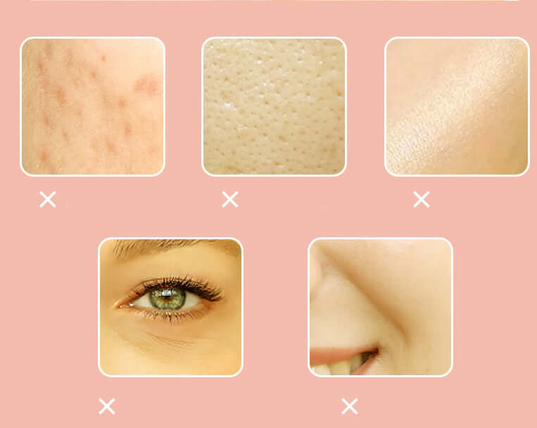 Before and after skin rejuvenation effects showcasing smooth texture and clear complexion, highlighting beauty transformation.