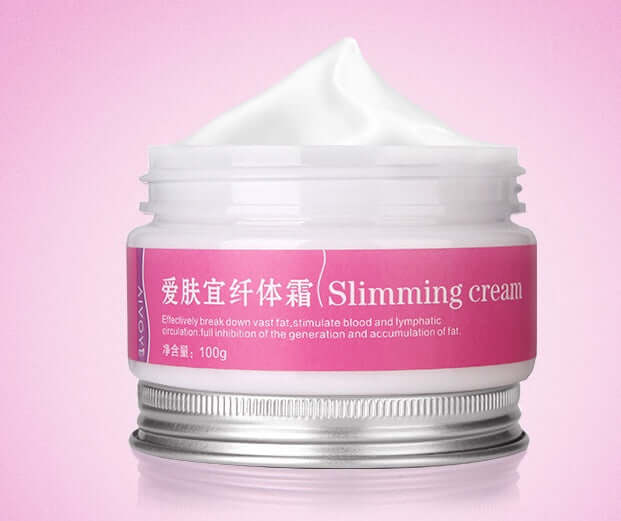 Slimming cream for body shaping and firming, promoting smooth skin and fat burning efficacy in a sleek container.