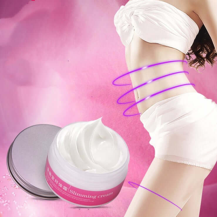 Slimming cream in jar, ideal for body shaping and firming skin. Promotes smoothness and fat burning for a toned look.