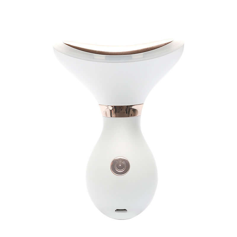 Portable tightening beauty instrument for neck wrinkle removal with USB charging and three light modes.