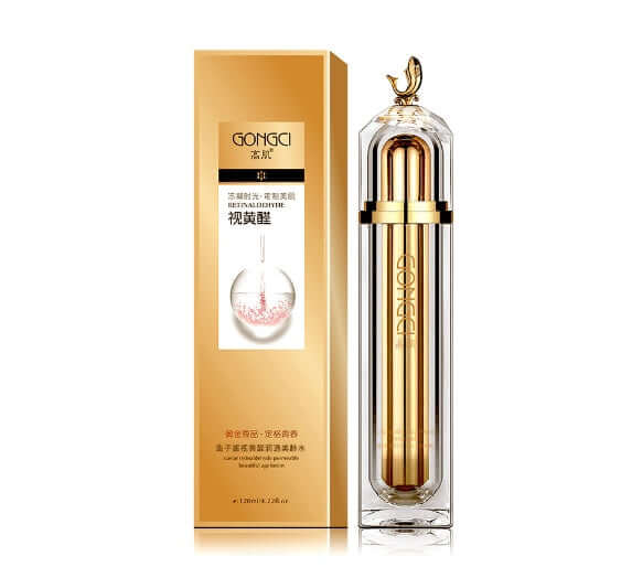 Alcohol Retinol Caviar Skin Care Cosmetics with luxurious packaging, designed for moisturizing and pore shrinking.