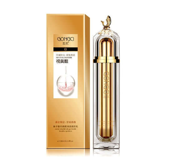 GONGGI Alcohol Retinol Caviar Skin Care product in elegant packaging, designed for various skin types and promoting hydration.