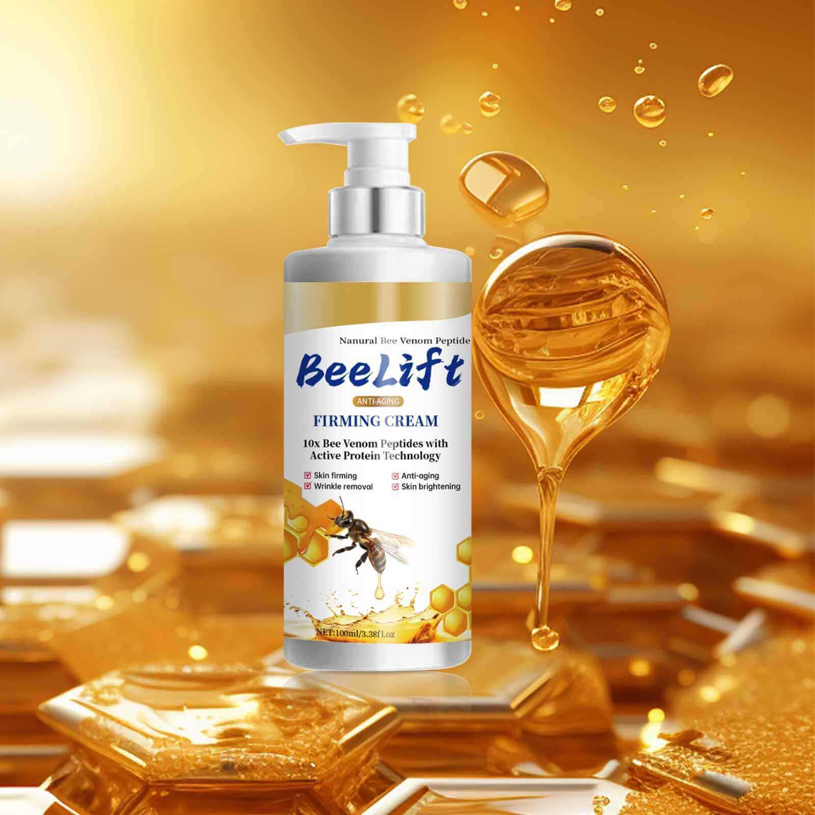 BeeLift Firming Cream with bee peptides for skin hydration and lifting, against aging and for skin brightening.