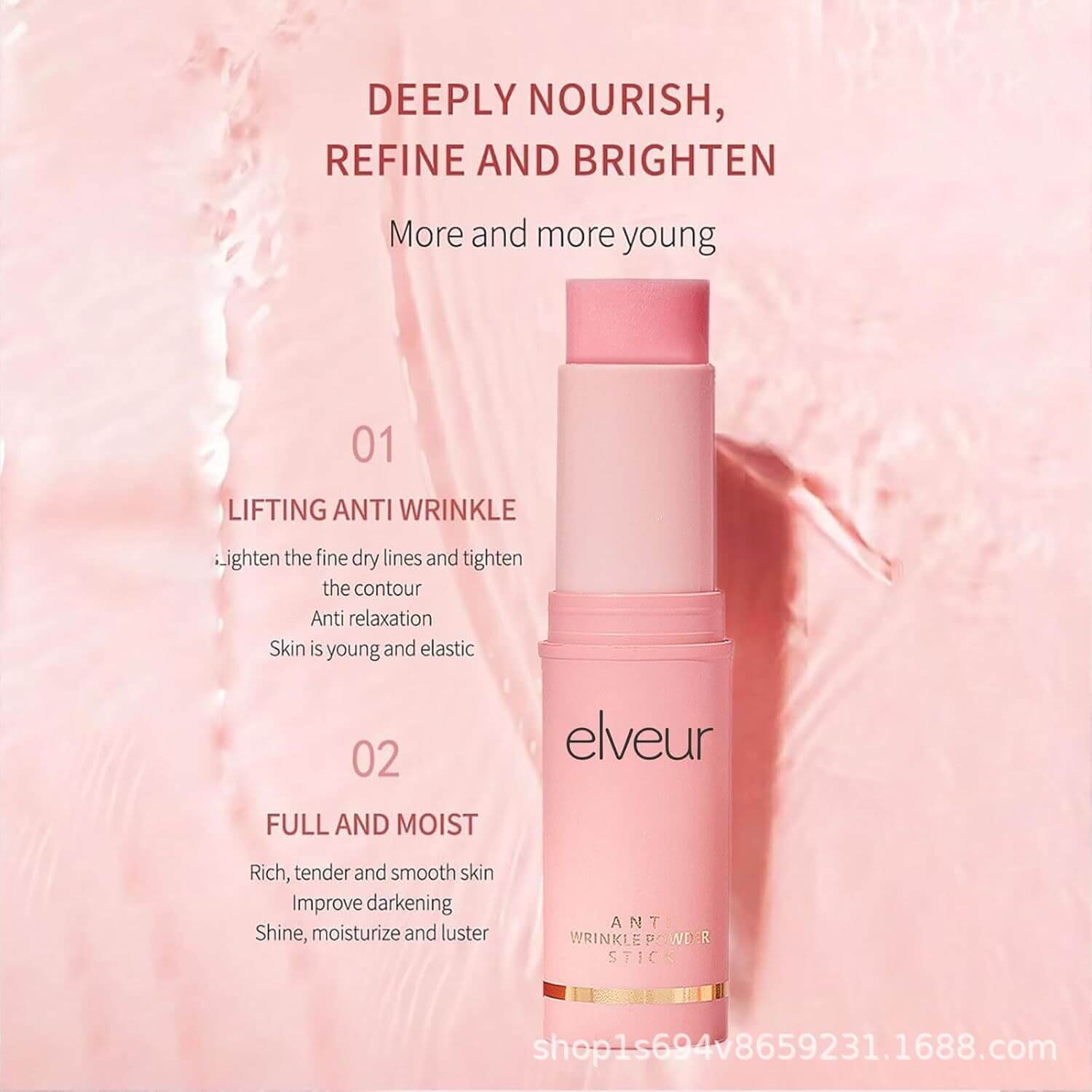 Elveur anti-wrinkle moisturizer, deeply nourishes, brightens, and refines skin for a youthful appearance.