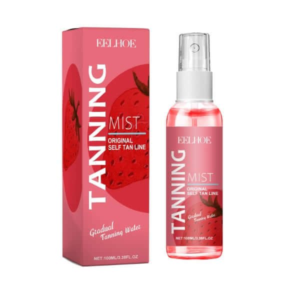 EELHOE Strawberry Tanning Mist for sun-kissed skin, moisturizing and easy-to-use, radiant complexion in a convenient spray.