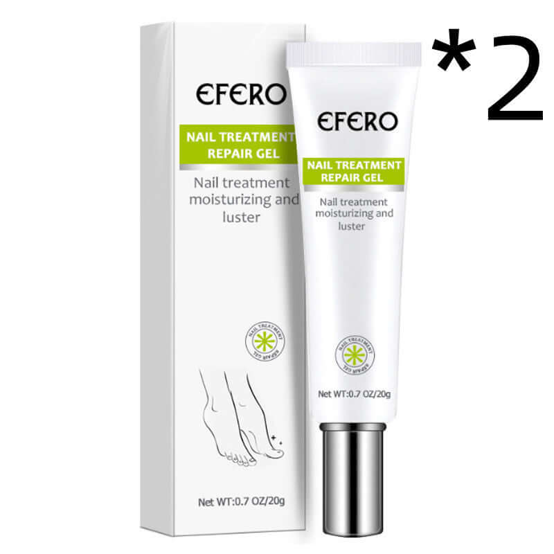 Efero Nail Treatment Repair Gel for foot fungal infections and nail repair, 20g tube with moisturizing properties.