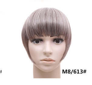 Synthetic hair bangs hairpiece in straight texture, perfect for easy application and a stylish look.