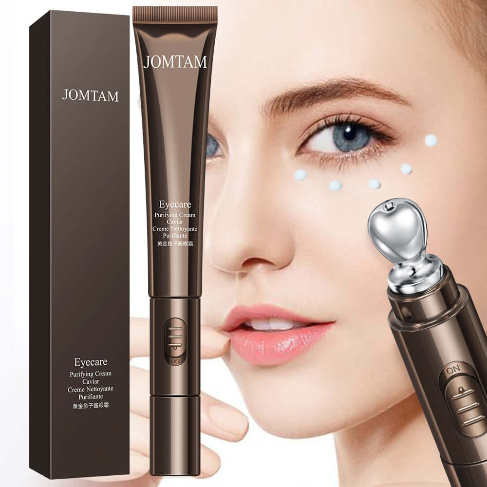 JOMTAM Eye Care Purifying Cream with applicator for improving fine lines and under-eye dark circles.