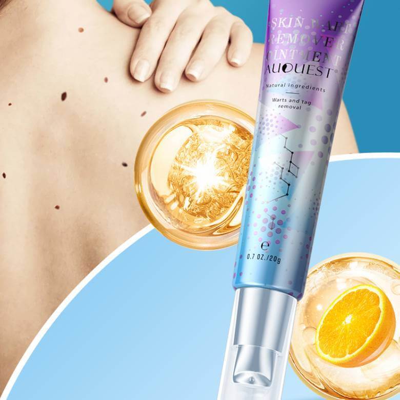 Skin tag removal cream with natural ingredients in a 20g tube, effective for wart and tag removal.