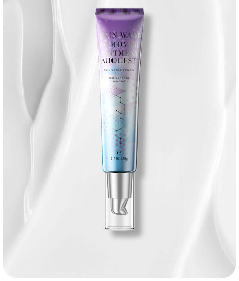 Skin water remover cream tube on a smooth white background, designed for gentle skin cleansing and hydration.